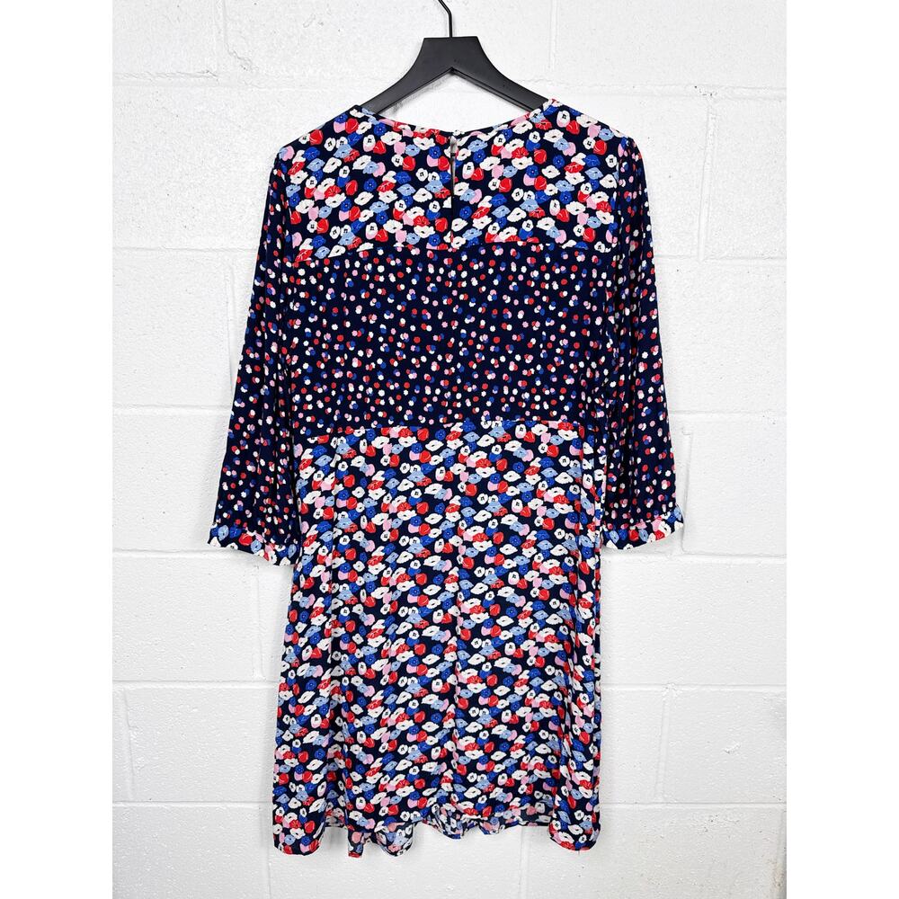 Boden Navy and Pink Patterned Dress 16L - Picture 4 of 11